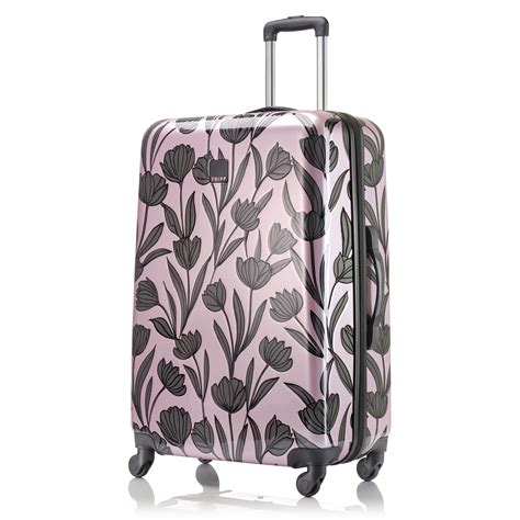 tripp tulip print large suitcase